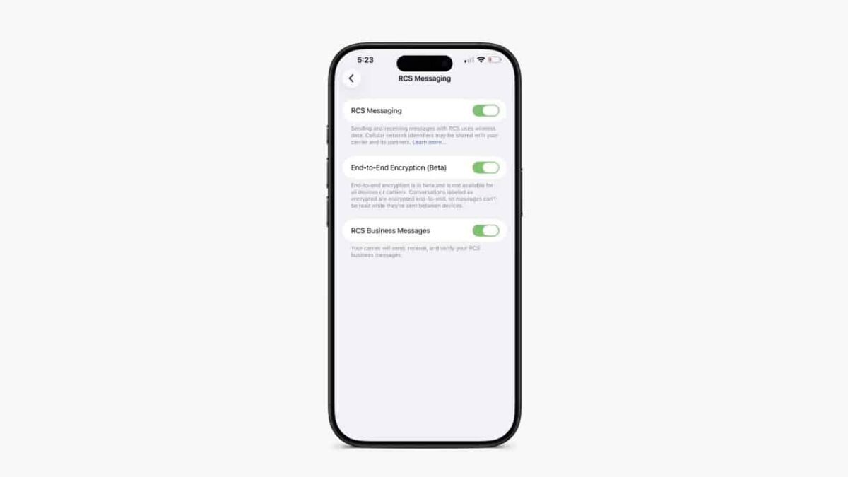 Beta do iOS 26.5 retoma testes de criptografia em mensagens RCS; confira outras novidades