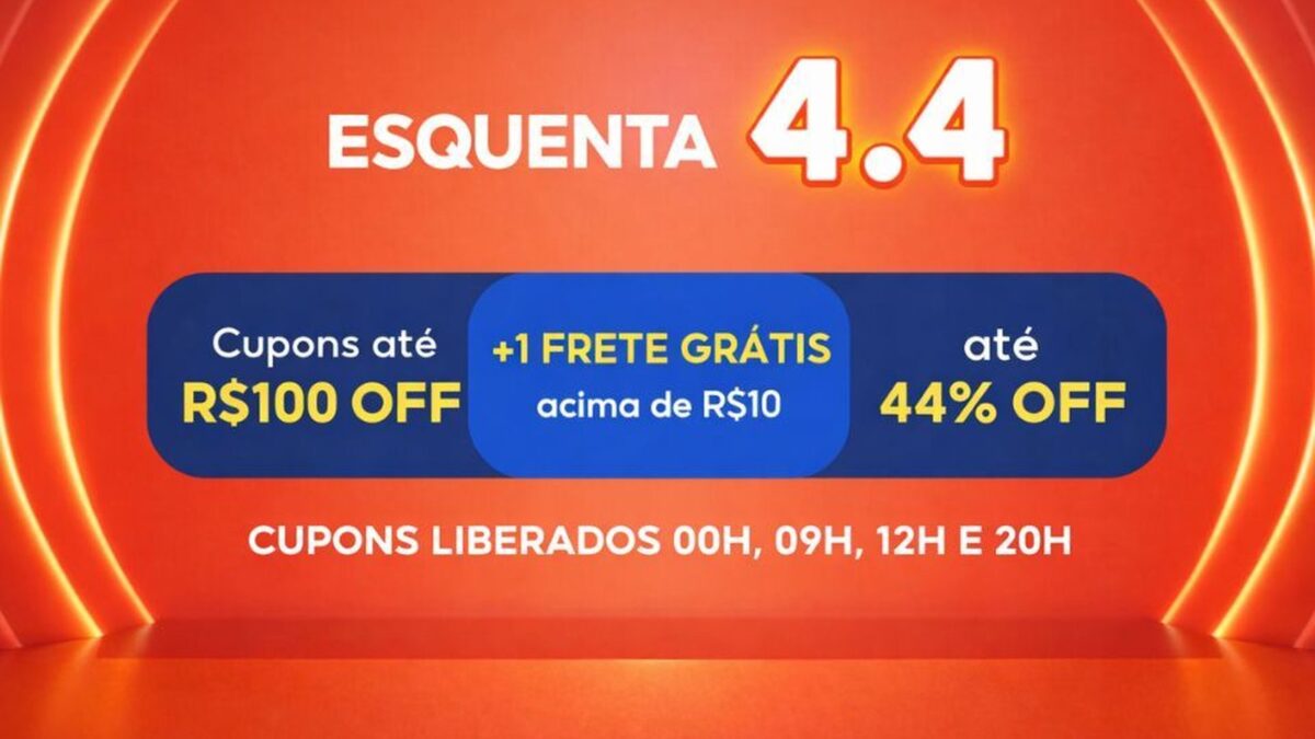 Começou o Esquenta 4.4 na Shopee: confira ofertas e cupons para aproveitar
