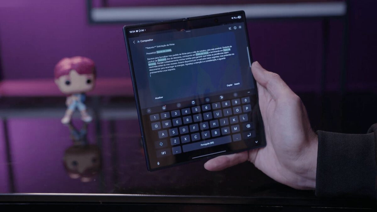 Galaxy Z Fold 8 Wide: possível novo dobrável com tela larga aparece em renders