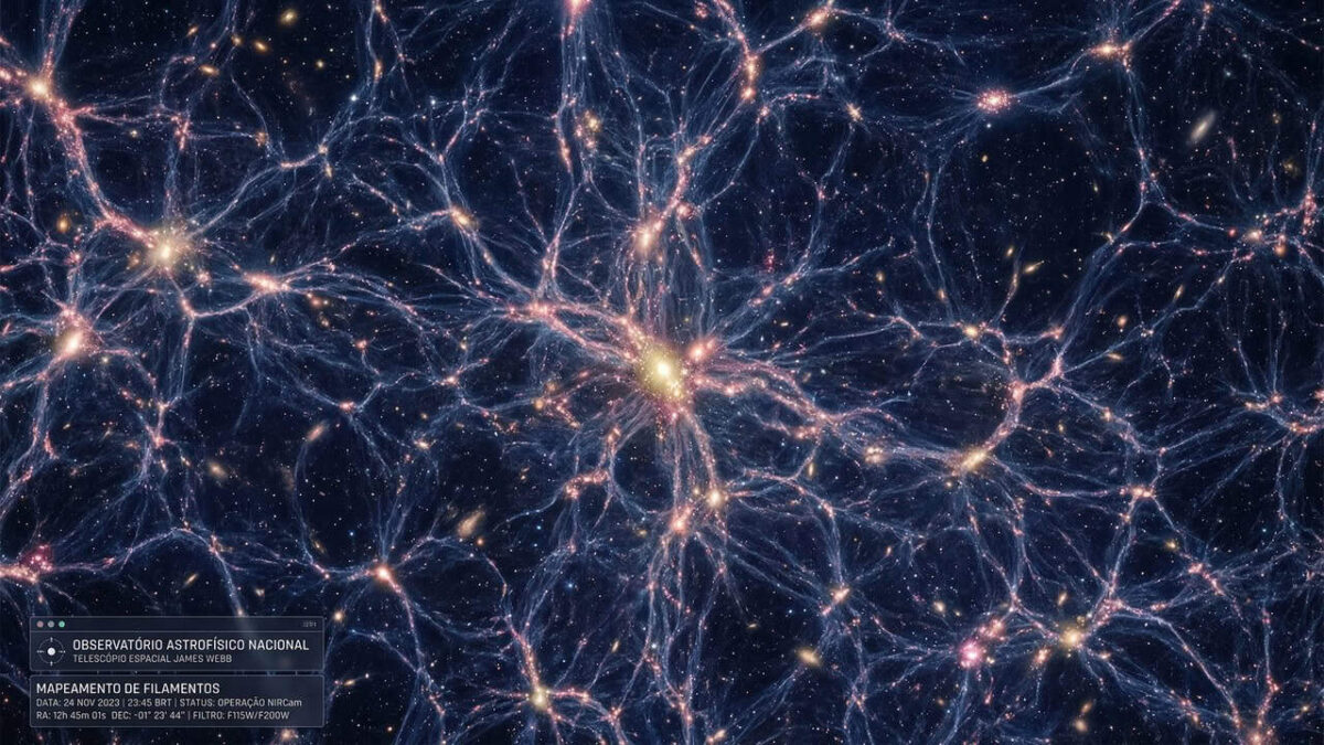 James Webb encontra estrutura gigantesca que conecta galáxias no Universo