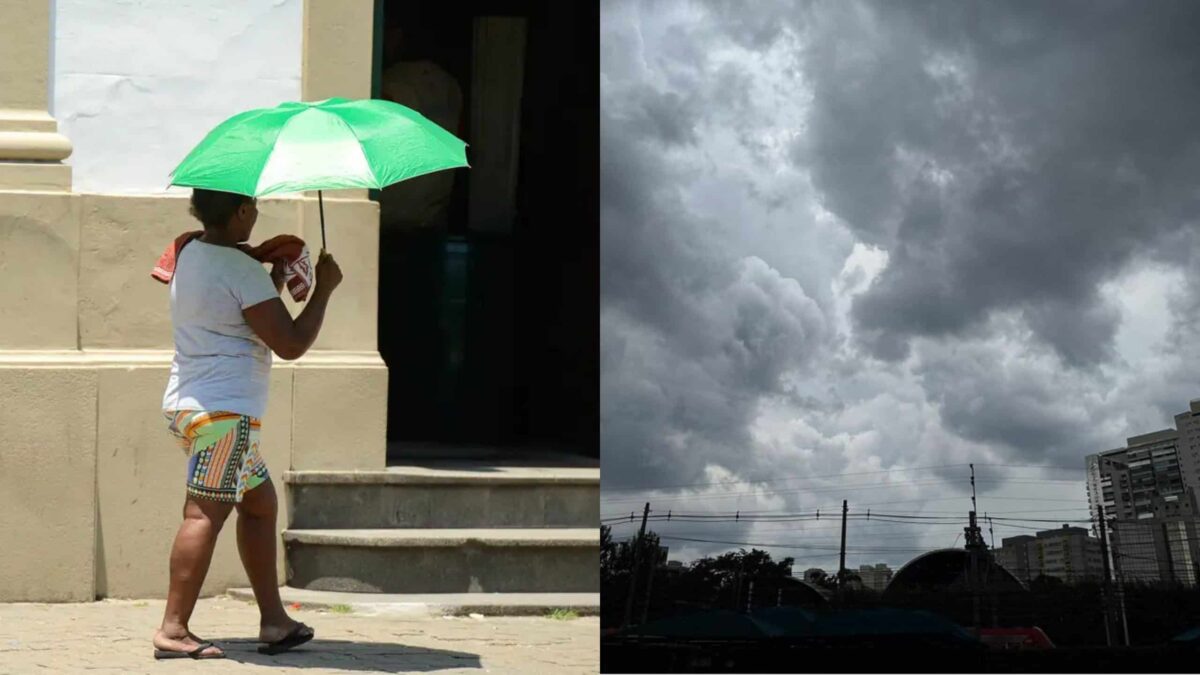 Semana será de tempo instável, ciclone e calor espalhados pelo Brasil