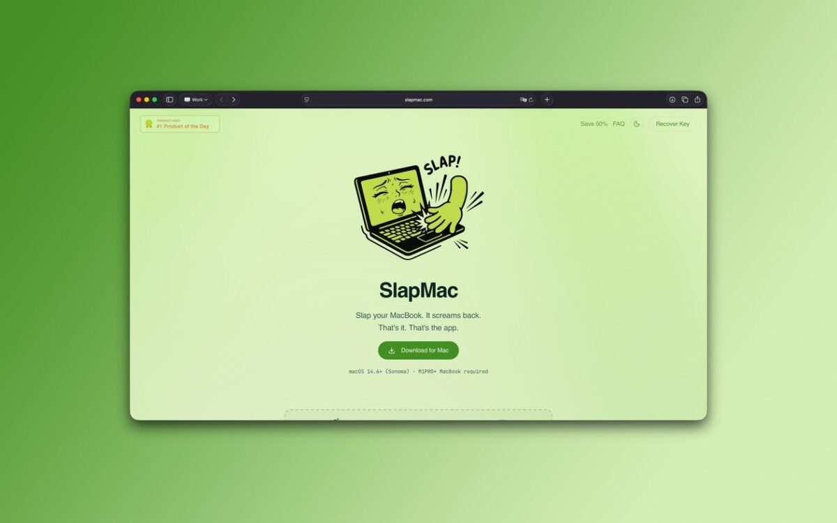 SlapMac é um app que reage com som a tapas acidentais (ou não) no Mac