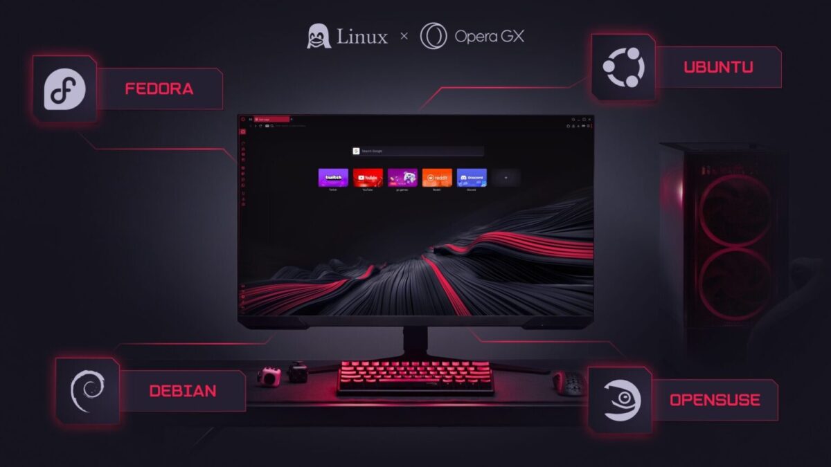 Navegador gamer Opera GX finalmente chega ao Linux