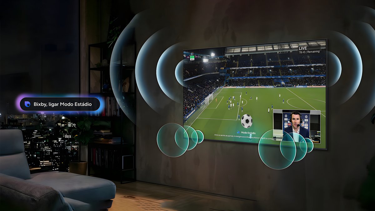 Samsung lança Modo Estádio para melhores transmissões de futebol em smart TVs