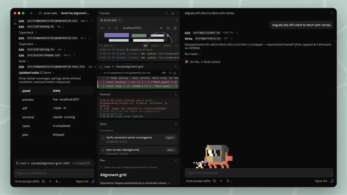 Claude Code para desktop ganha redesenho e recurso de rotinas