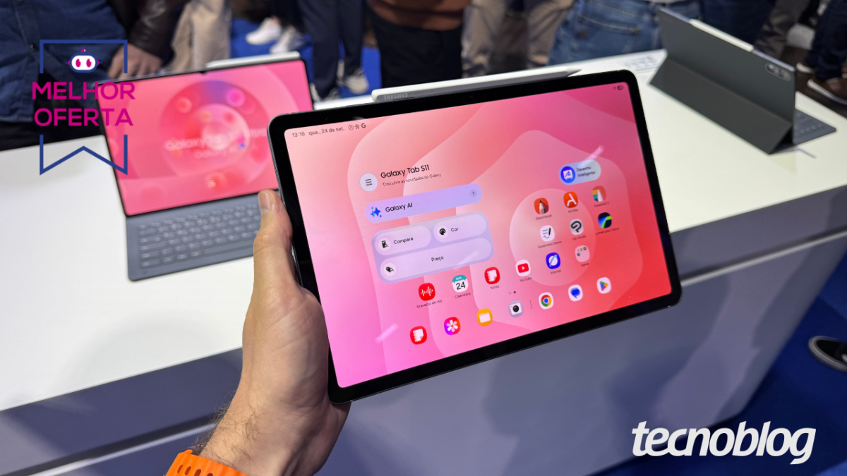 Galaxy Tab S11 (256 GB) com RAM de 12 GB tem 28% OFF em oferta na Amazon