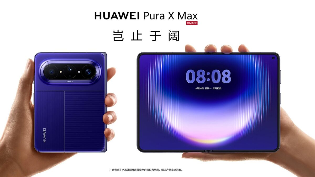 Huawei Pura X Max é novo dobrável com tela interna mais larga