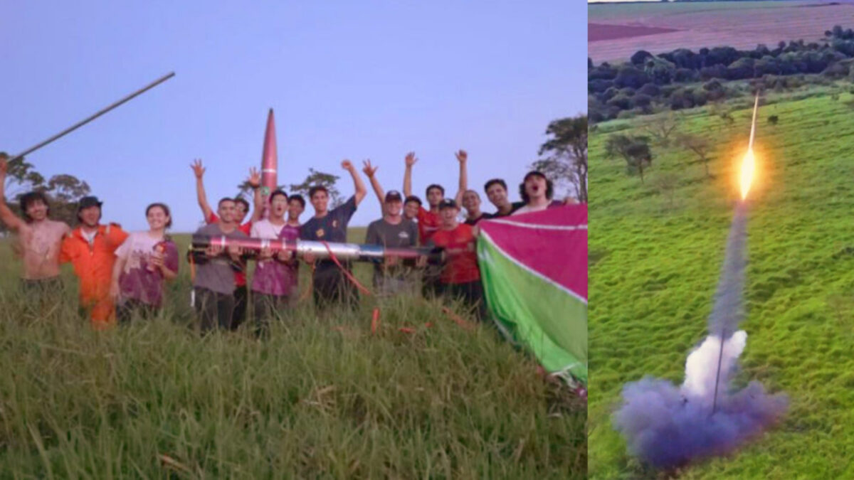 Sem curso aeroespacial, alunos da USP montam foguete inédito do zero