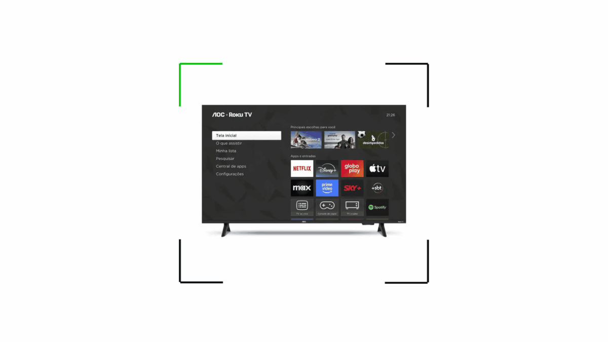 Smart TV AOC 43” Roku com super desconto