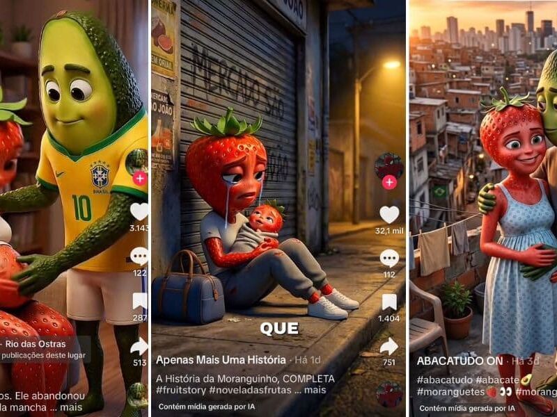 Trend de frutas geradas por IA: entenda as novelas de traição e dramas nas redes sociais