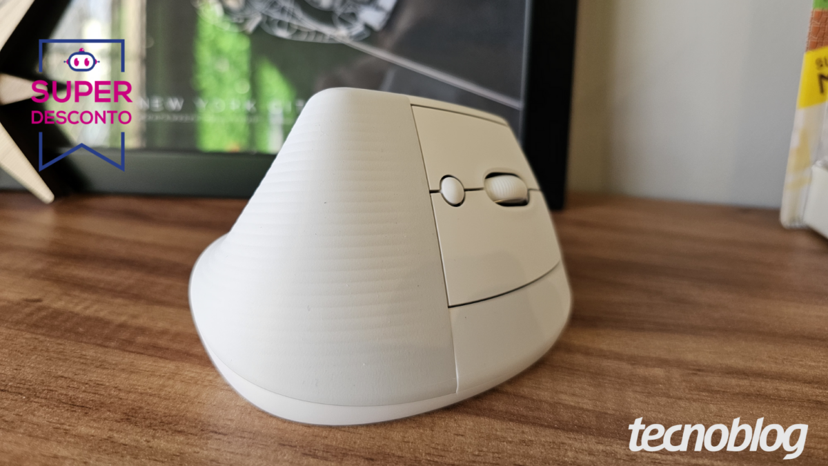 Mouse Logitech Lift ergonômico sem fio cai 34% com cupom exclusivo Amazon Prime