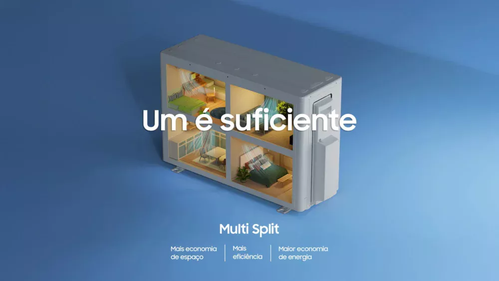 Multi Split Samsung WindFree climatiza até 5 ambientes com uma condensadora