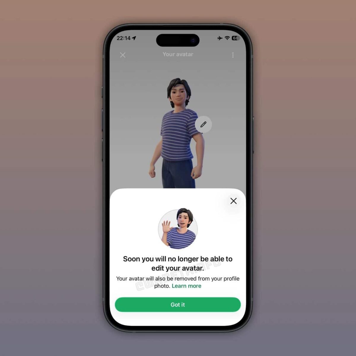 WhatsApp está descontinuando recurso de avatares no iOS