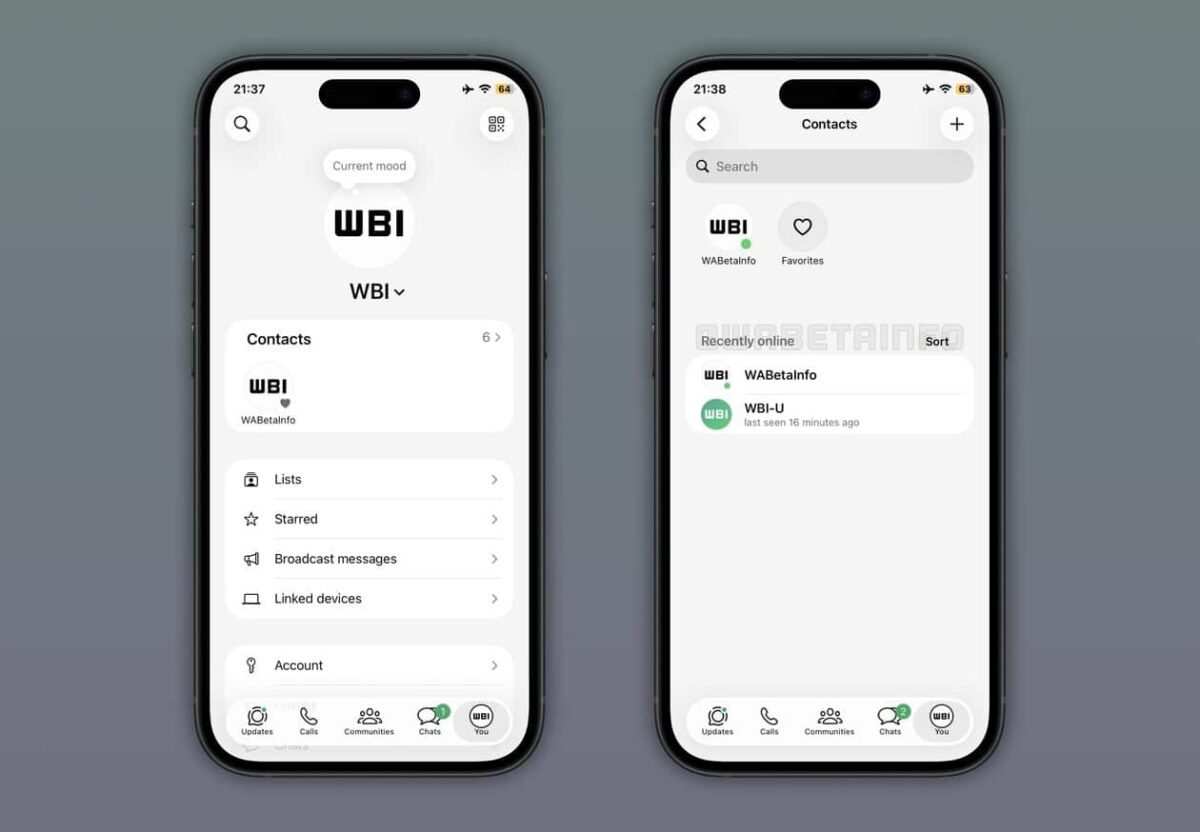 WhatsApp testa seção para contatos online e limites para listas de transmissão