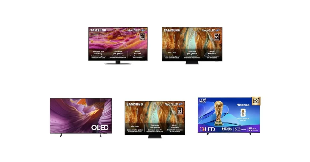 5 ofertas imperdíveis de TVs OLED e QLED para renovar sua sala