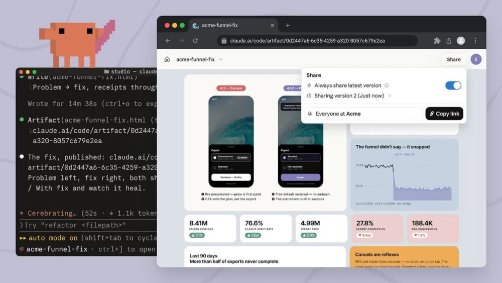 Anthropic anuncia artefatos no Claude Code e maior integração com o Slack