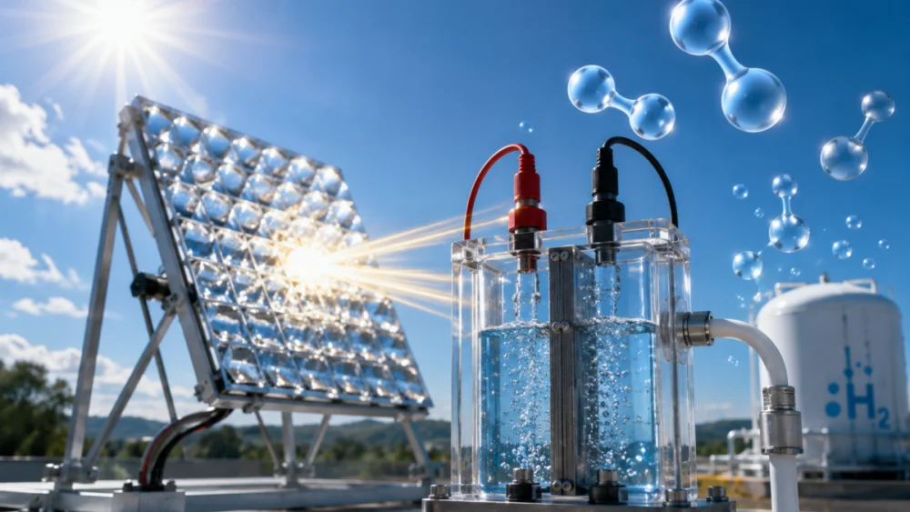 Cientistas desenvolvem sistema que converte 31,3% da luz solar diretamente em hidrogênio — um avanço que pode mudar o futuro do hidrogênio verde