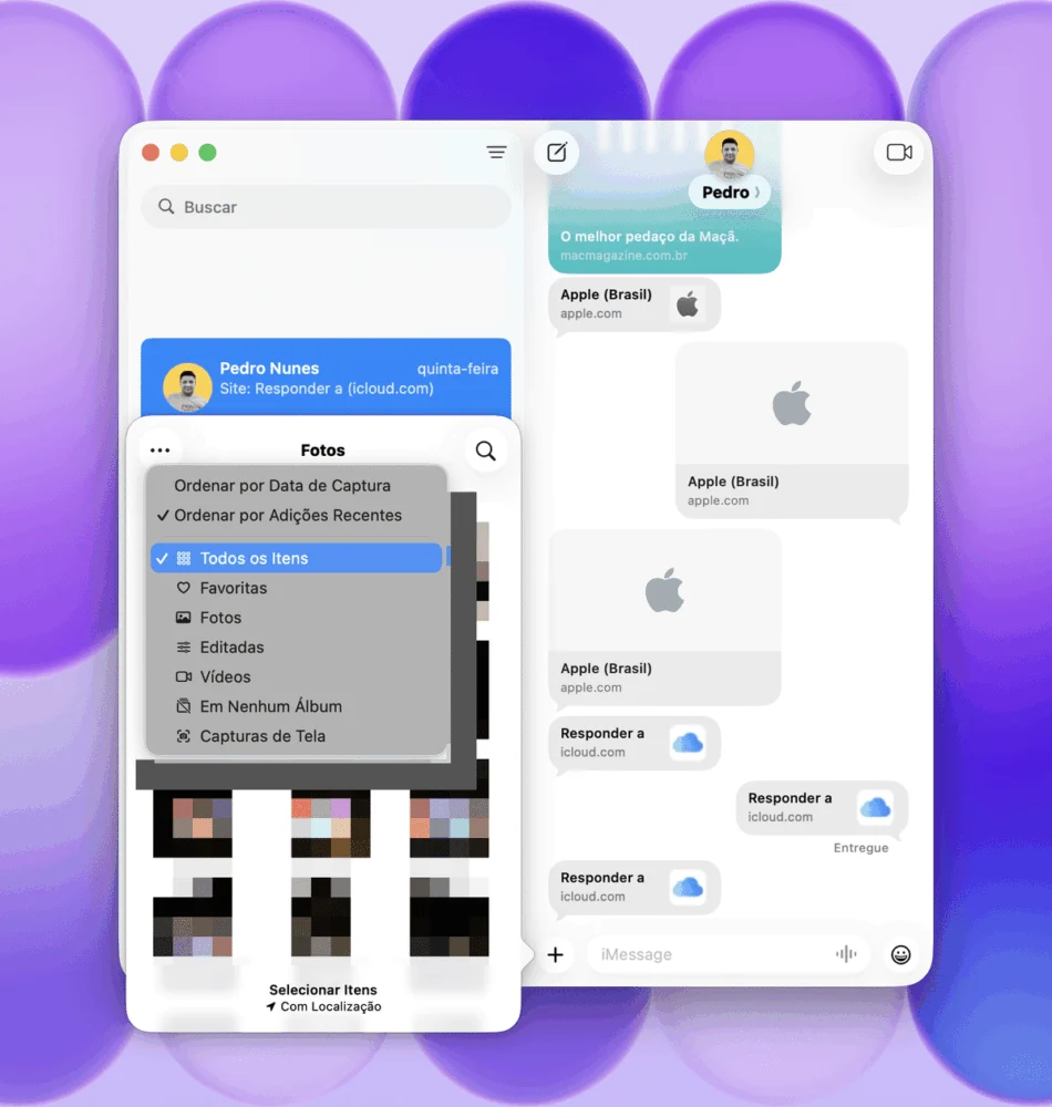 Como filtrar as mídias dentro do app Mensagens para Mac