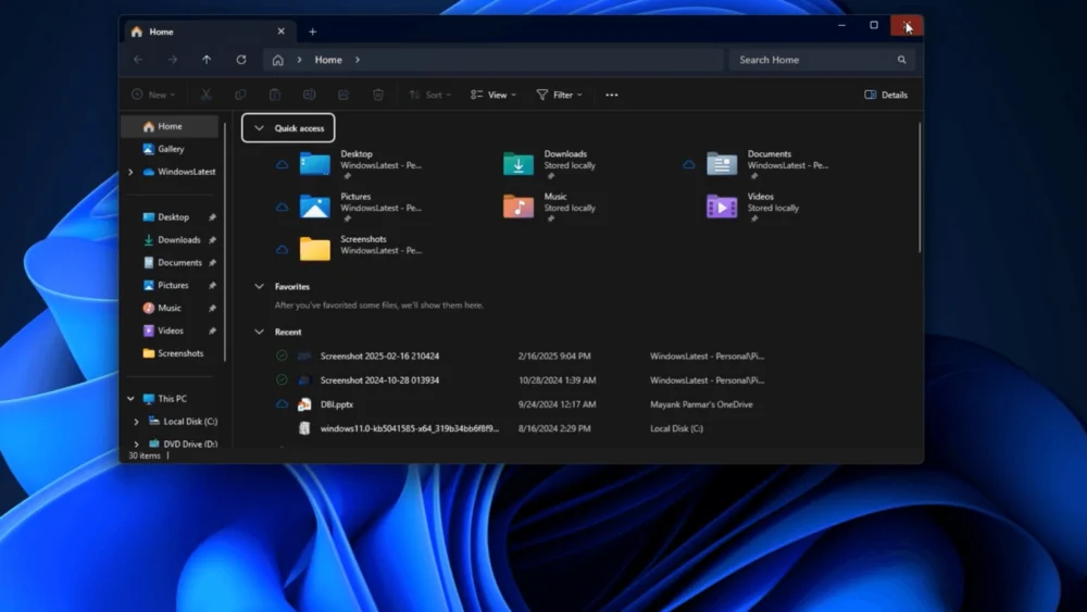 Explorador de Arquivos do Windows 11 fica mais rápido em nova atualização