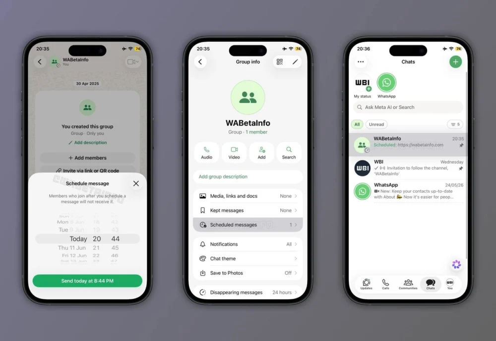 WhatsApp passa a testar agendamento de mensagens no iOS