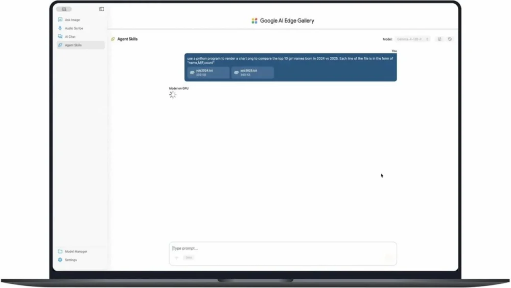 Google AI Edge Gallery, app para rodar LLMs localmente, chega ao macOS