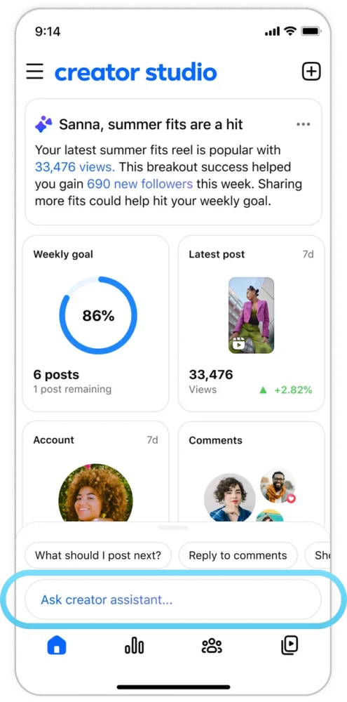 Meta começa a testar nova versão do app Facebook Creator Studio