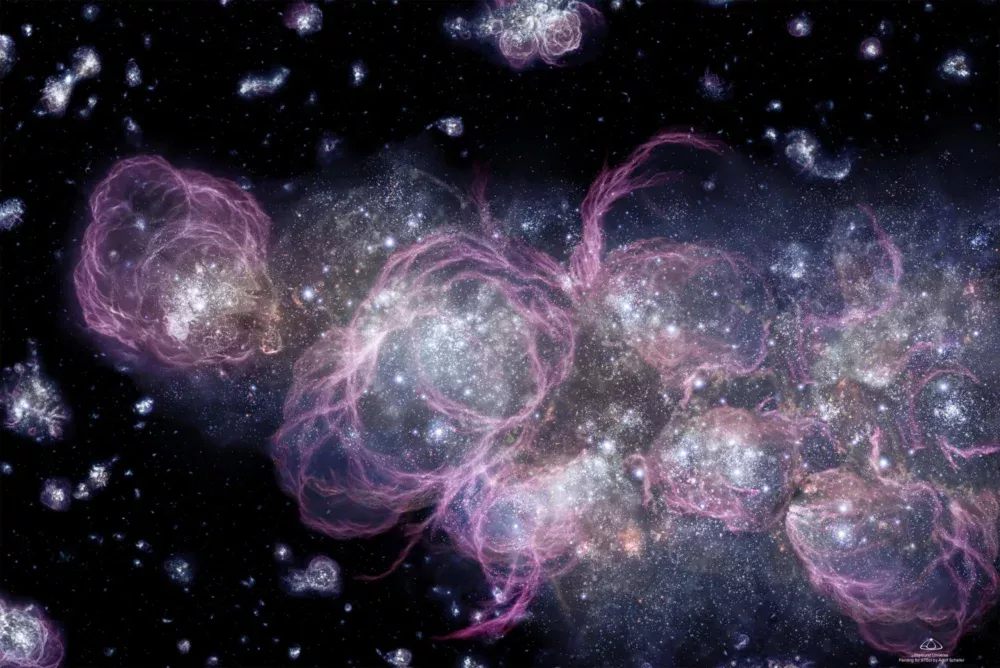 Pela primeira vez, é identificado o gás formador de estrelas em galáxias do universo primitivo