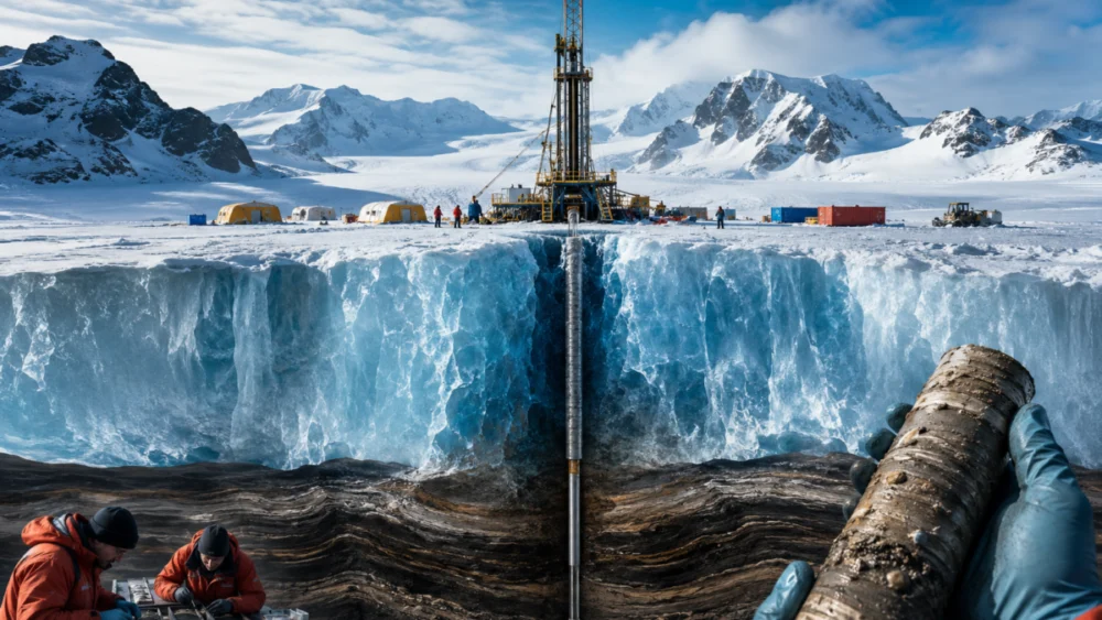 Cientistas perfuram 523 metros sob o gelo da Antártida e encontram uma cápsula do tempo de 23 milhões de anos que pode mudar as previsões sobre o nível do mar