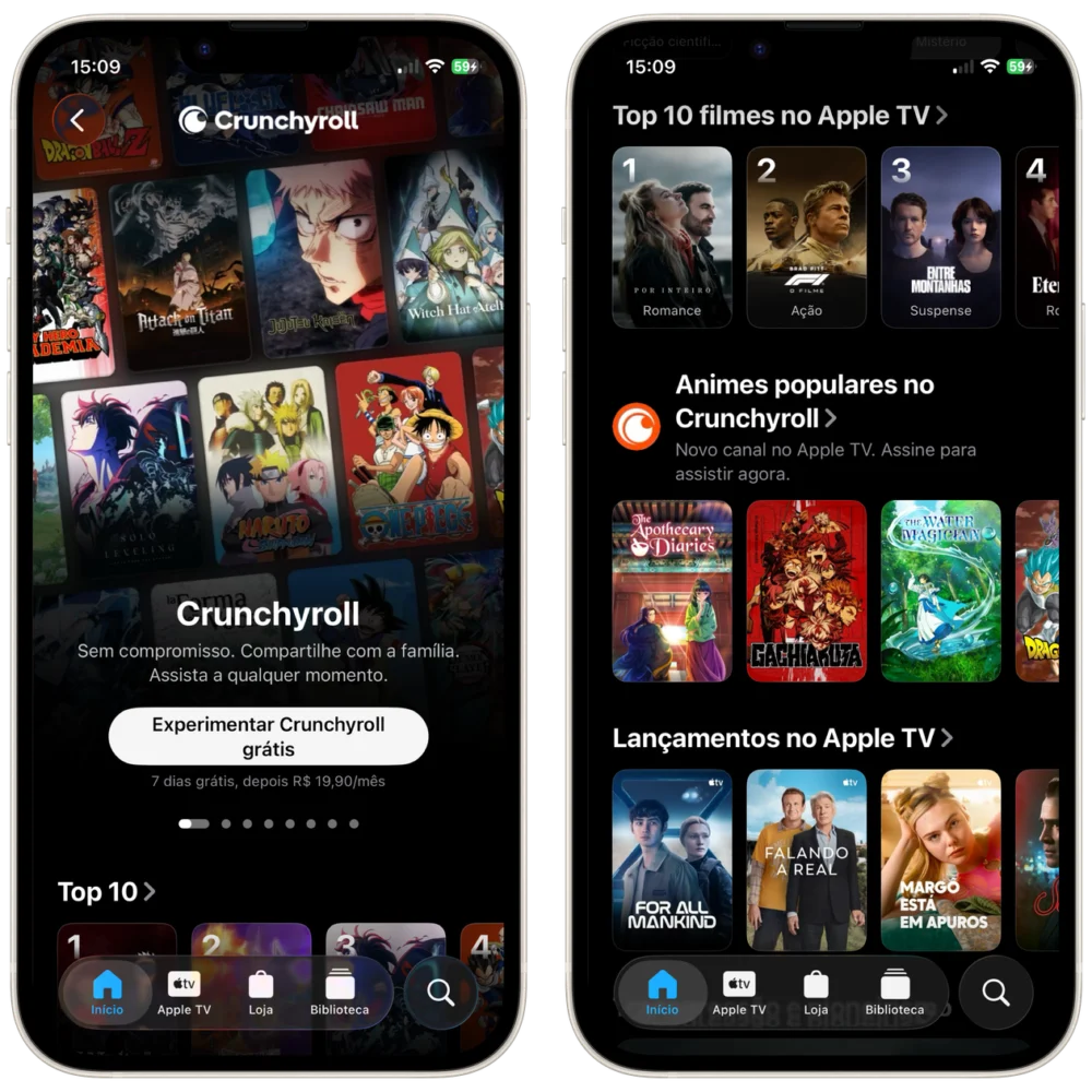 Crunchyroll agora pode ser assinado diretamente pelo app Apple TV