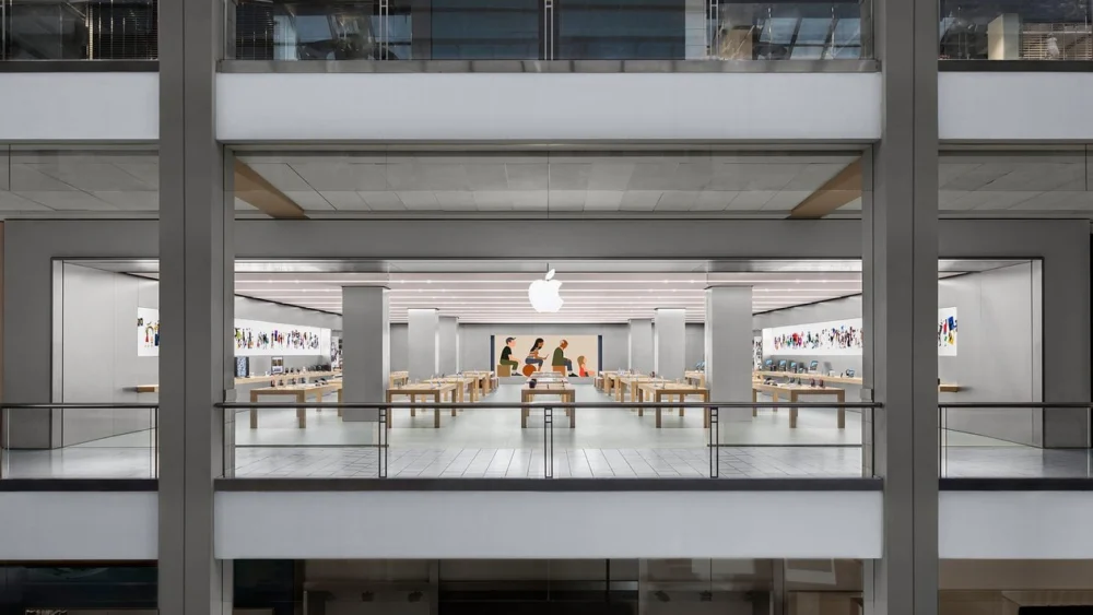Duas Apple Stores nos EUA se mudarão para locais temporários neste mês