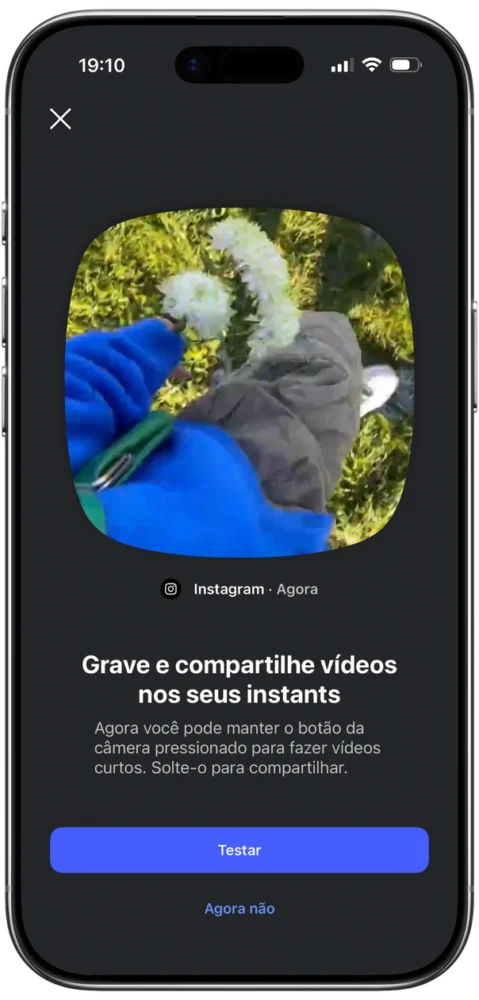 Instagram libera uso das duas câmeras e gravação de vídeos nos Instants