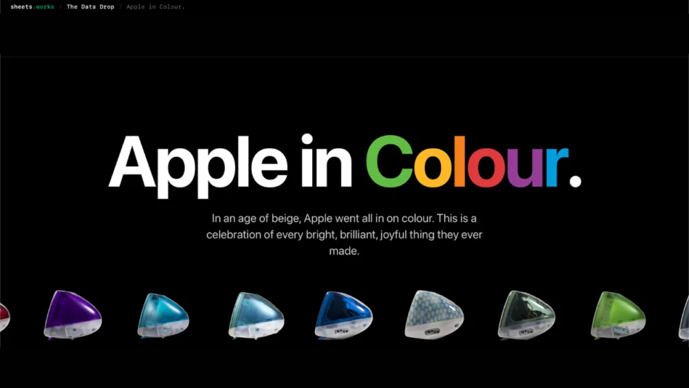 Projeto organiza a história das cores dos produtos da Apple