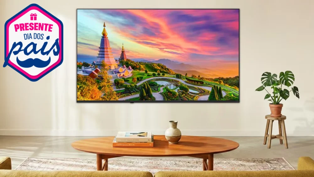 Dia dos Pais 2026: TV LG QLED Mini LED 65” alcança 30% OFF no Mercado Livre