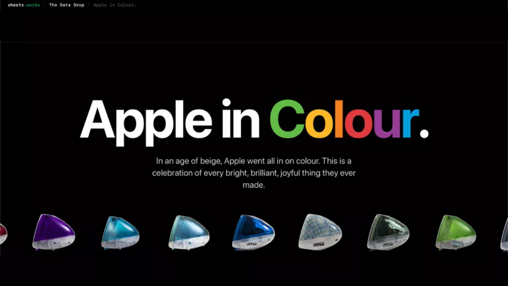 Projeto organiza a história das cores dos produtos da Apple