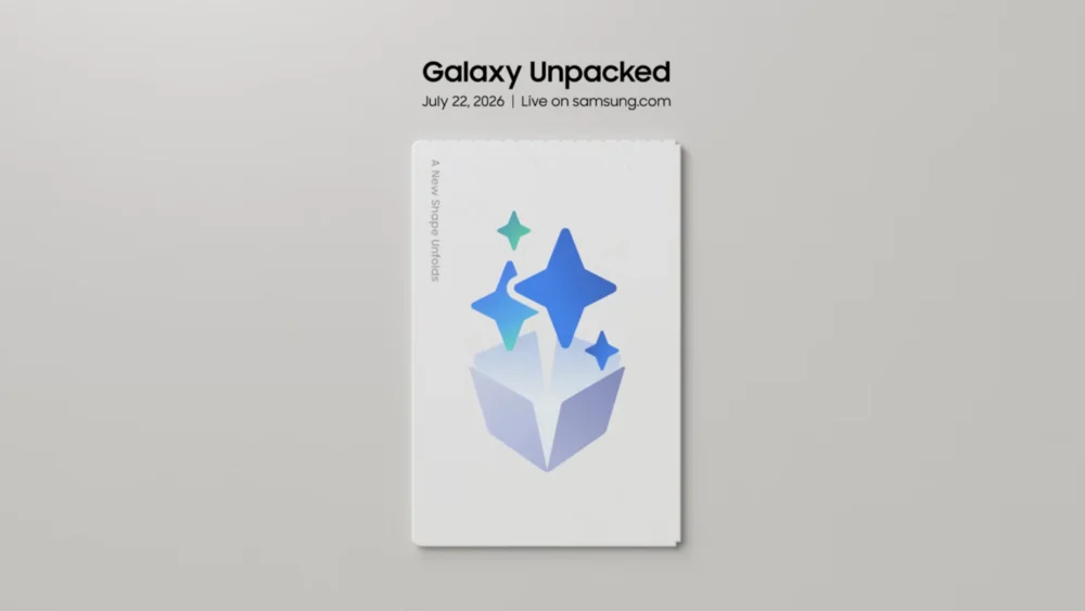 Samsung marca Unpacked em 22 de julho; Fold Wide é esperado