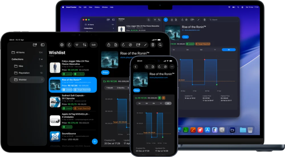 SmartTracker é um app para rastrear preços de produtos em qualquer site