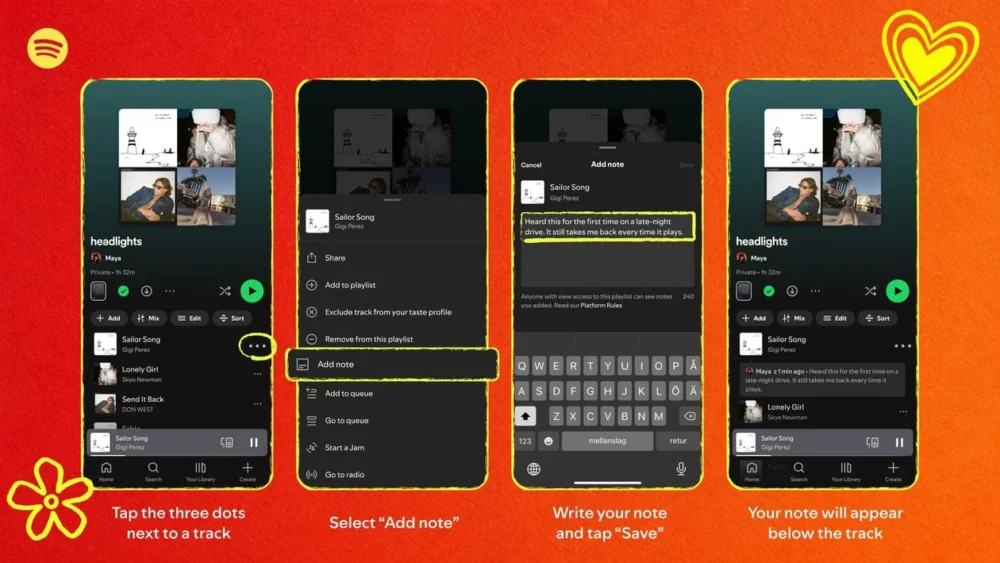 Spotify lança recurso para adicionar anotações a músicas