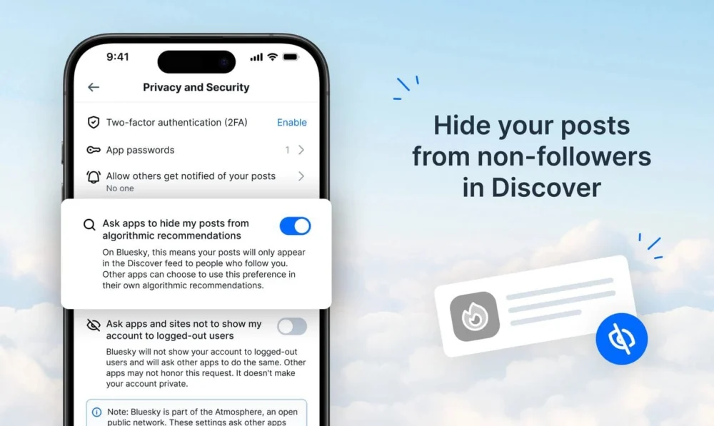 Bluesky lança opção para usuários que não querem ter seus posts viralizados