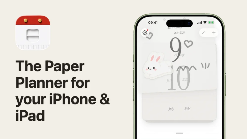 Hibi é um cliente de calendário que simula uma agenda de papel