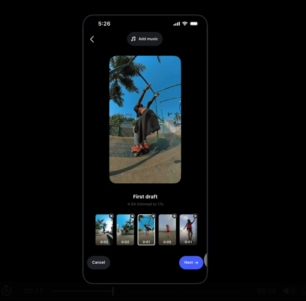 Instagram lança recurso que faz edições automáticas em Reels