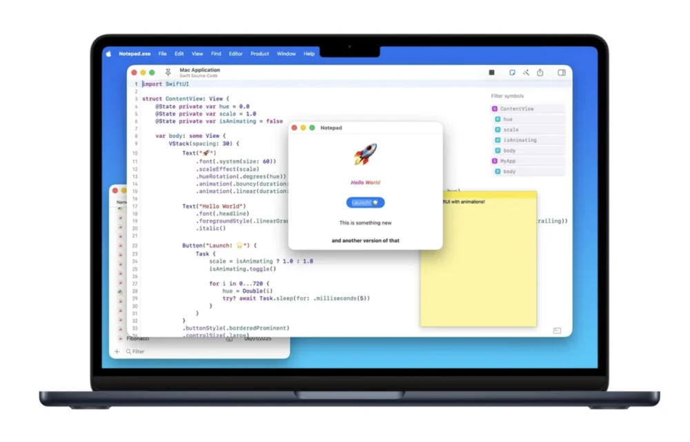 Notepad.exe é um editor de código que suporta Swift e até o iOS Simulator