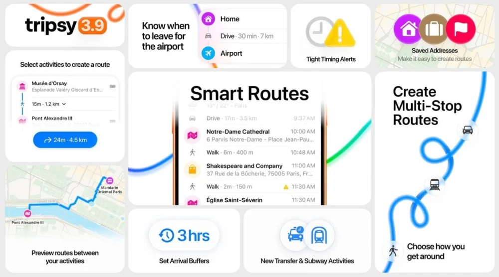 Tripsy 3.9 chega com rotas inteligentes, múltiplas paradas e mais