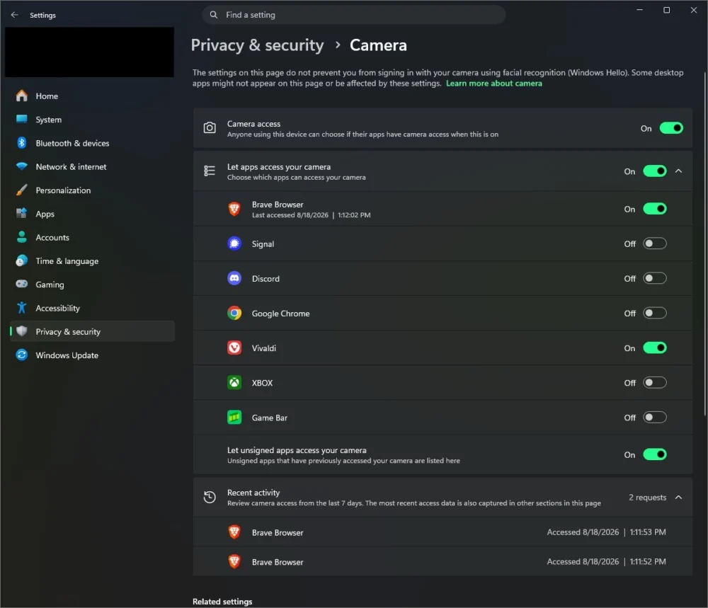 Windows 11 vai permitir bloquear câmera e microfone em qualquer aplicativo
