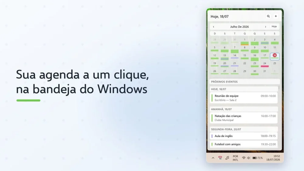 ZefirCalendar permite adicionar calendário do iCloud à bandeja do Windows 11