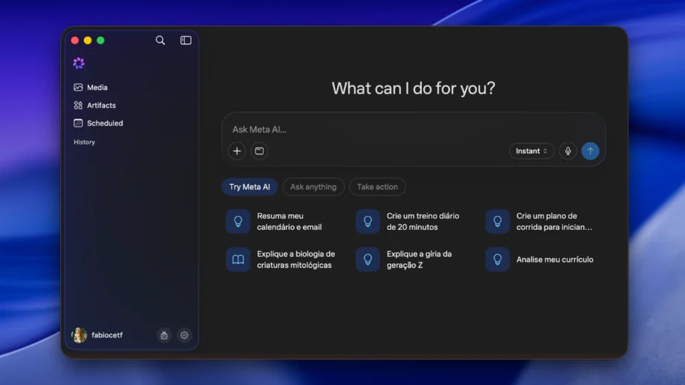 Meta AI ganha aplicativo nativo para macOS