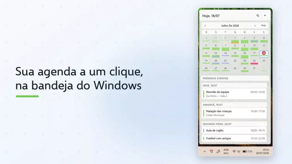 ZefirCalendar permite adicionar calendário do iCloud à bandeja do Windows 11