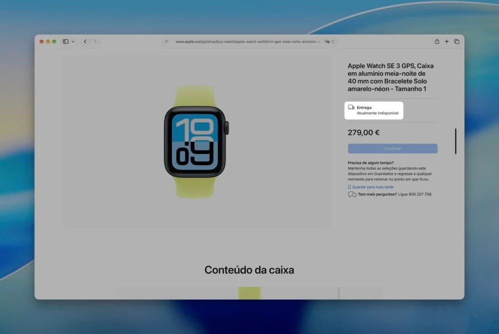 Apple Watch SE 3 fica indisponível às vésperas do evento especial de amanhã