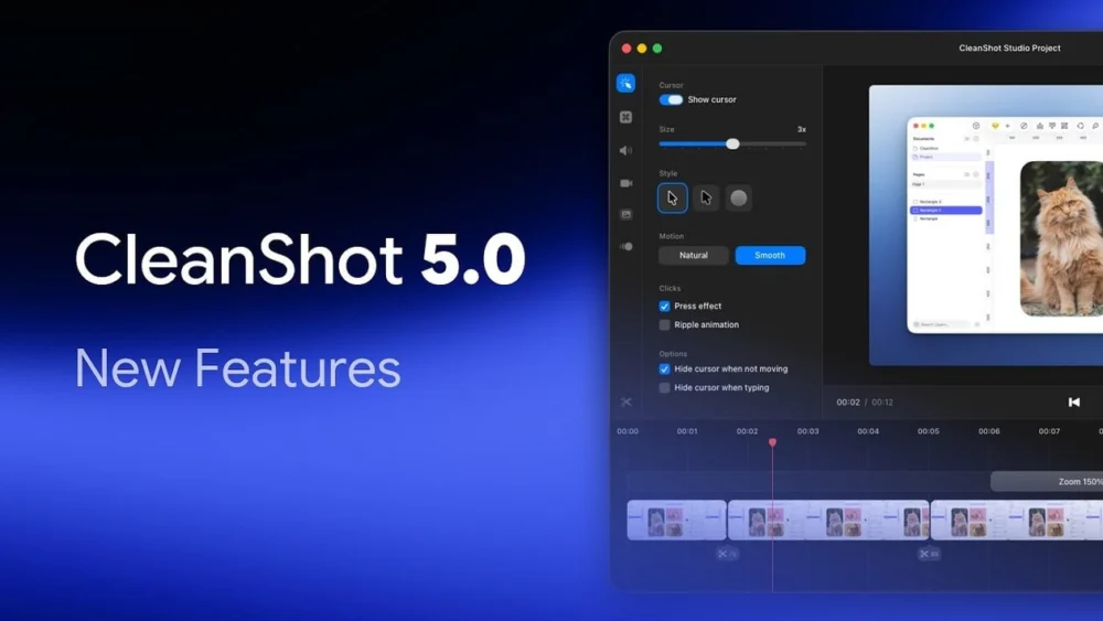 CleanShot chega à versão 5 com Modo Estúdio, novo Editor de Vídeo e mais