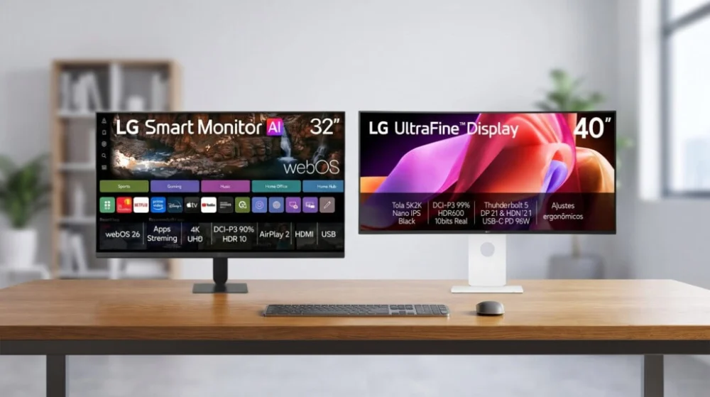 LG lança monitores UltraFine de até 6K e Smart Monitors no Brasil